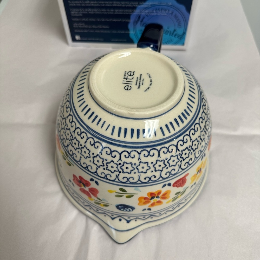 Gibson Elite Handpainted Floral Mixing Bowl - Multicolor - Picture 6 of 6